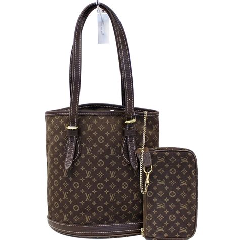 louis vuitton monogram mini lin bucket|LOUIS VUITTON Mini Lin Monogram Bucket Bag Ebene.